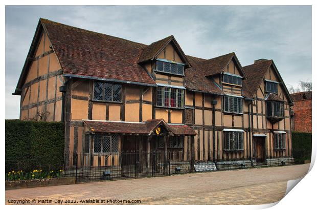 Shakespeare's Birthplace: Where Genius was Born Print by Martin Day