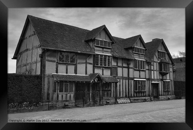 Journey into the birthplace of Shakespeare Framed Print by Martin Day