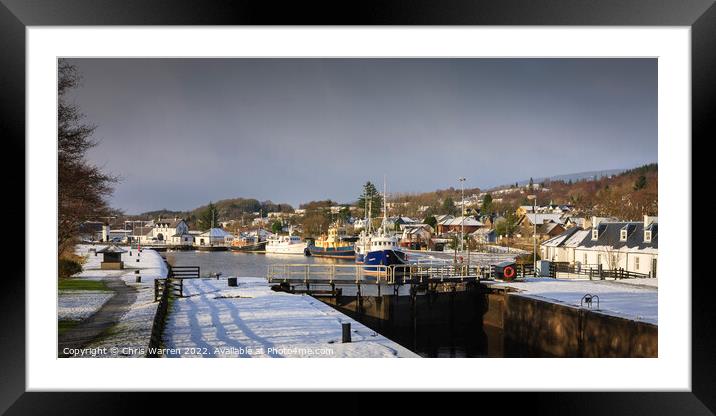 Corpach Fort William Scotland in winter Framed Mounted Print by Chris Warren
