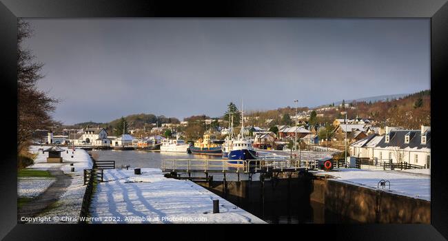 Corpach Fort William Scotland in winter Framed Print by Chris Warren