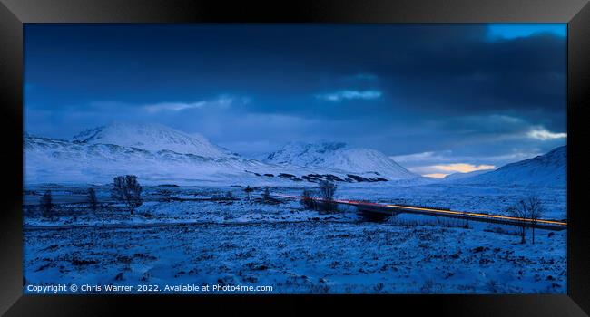 Winter on Rannoch Moor Glen Coe Scotland  Framed Print by Chris Warren