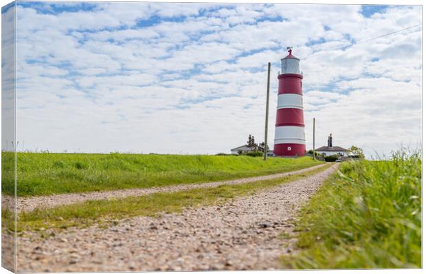 Pathway to Happisburgh lighthouse Canvas Print by Jason Wells
