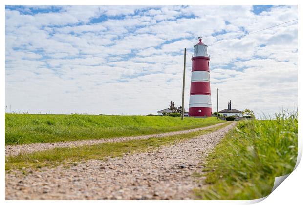 Pathway to Happisburgh lighthouse Print by Jason Wells