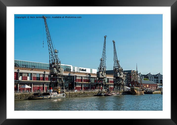 The Floating Harbour in the City of Bristol  Framed Mounted Print by Nick Jenkins