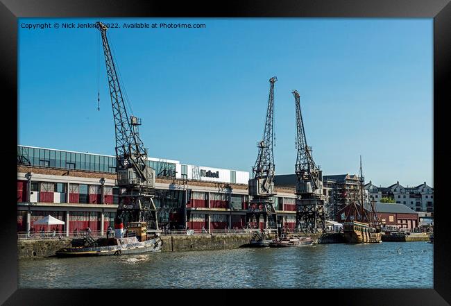 The Floating Harbour in the City of Bristol  Framed Print by Nick Jenkins