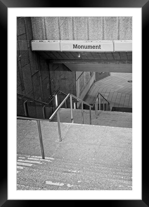 Monument Metro Station, Newcastle Framed Mounted Print by Rob Cole