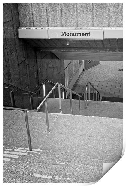 Monument Metro Station, Newcastle Print by Rob Cole