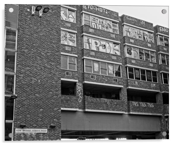 City Centre Graffiti, Newcastle Acrylic by Rob Cole