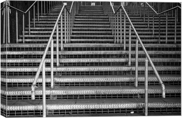 Metal Stairway, Newcastle Canvas Print by Rob Cole