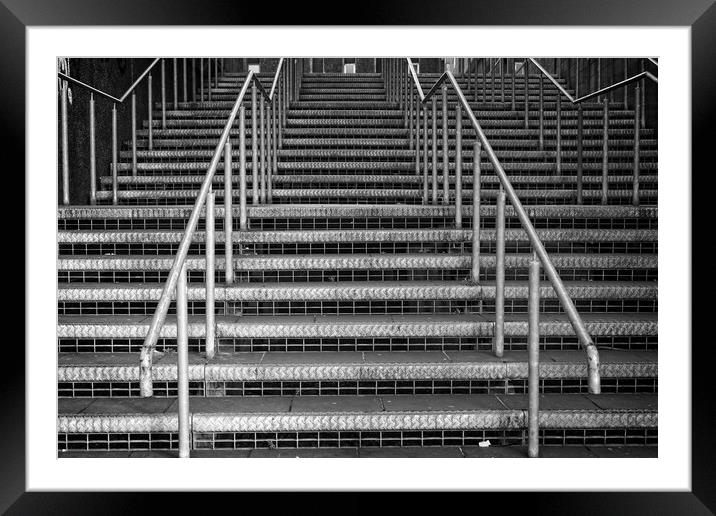Metal Stairway, Newcastle Framed Mounted Print by Rob Cole