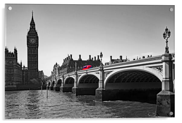 Big Ben and Westminster Bridge  Acrylic by Joyce Storey