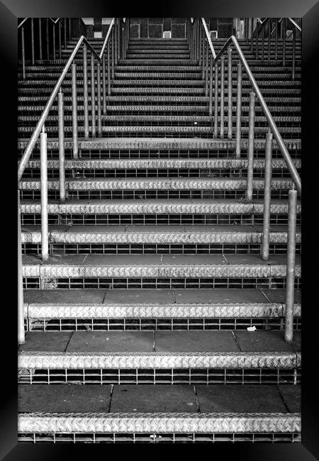 Metal Stairway, Newcastle Framed Print by Rob Cole