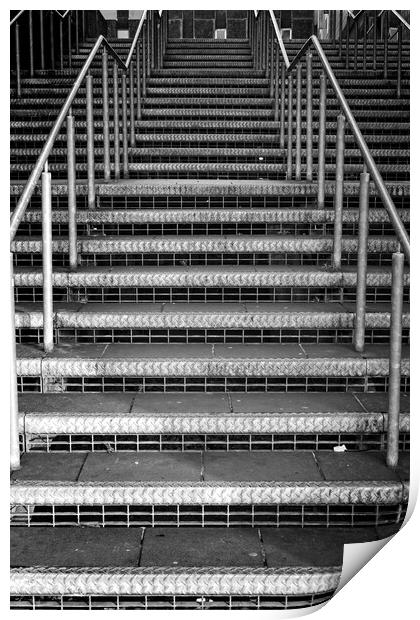 Metal Stairway, Newcastle Print by Rob Cole