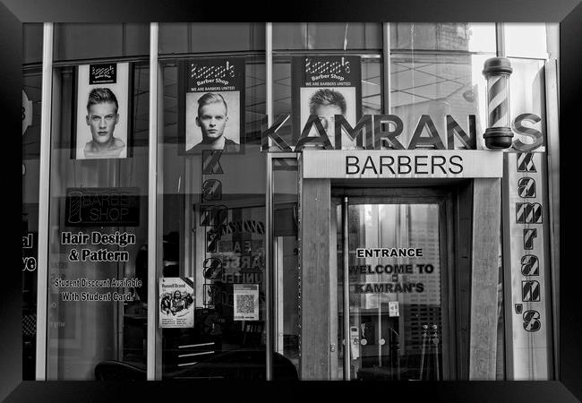 Barber Shop, Newcastle Framed Print by Rob Cole
