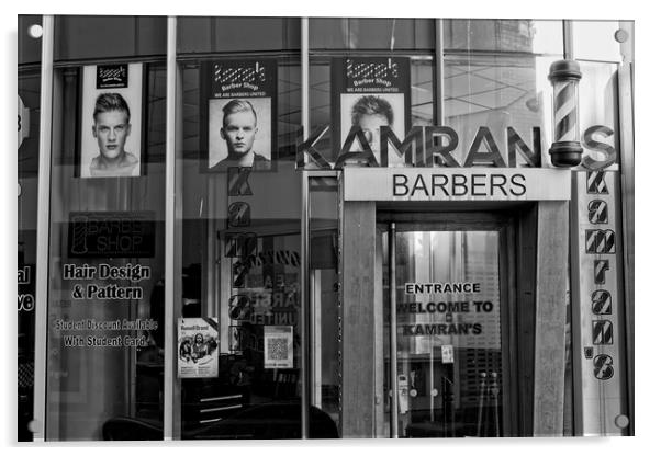 Barber Shop, Newcastle Acrylic by Rob Cole