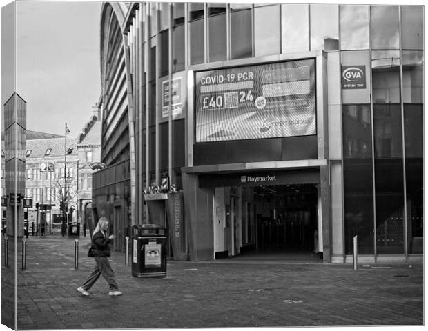 Connected in the Heart of Newcastle Canvas Print by Rob Cole