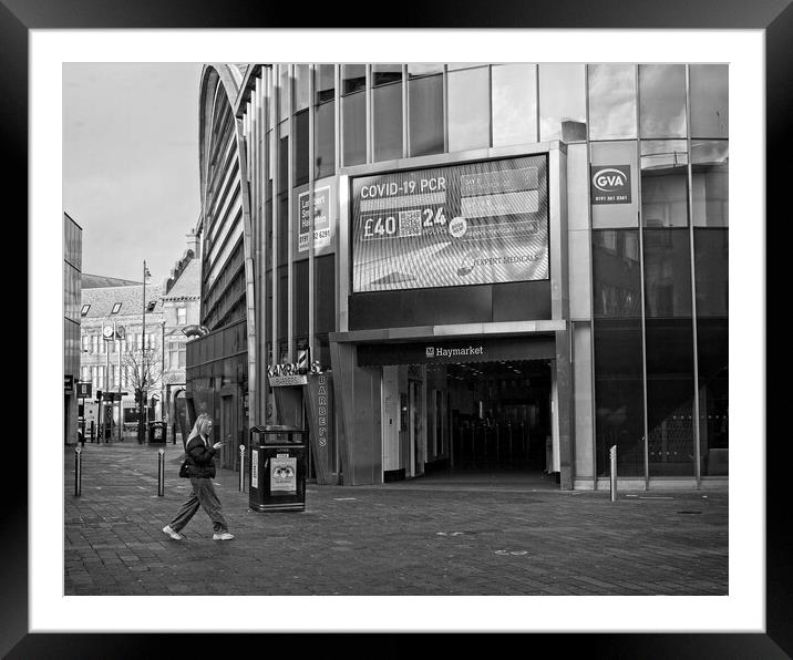 Connected in the Heart of Newcastle Framed Mounted Print by Rob Cole