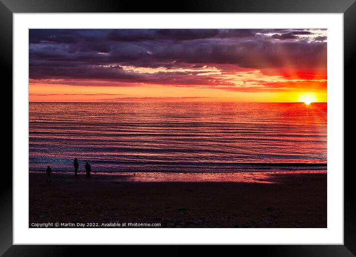 Majestic Summer Sunset over The Wash Framed Mounted Print by Martin Day