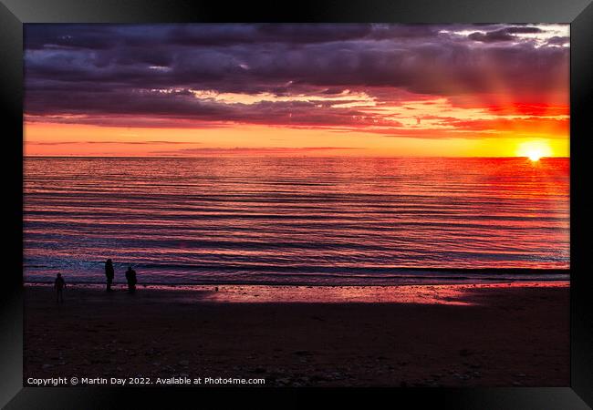 Majestic Summer Sunset over The Wash Framed Print by Martin Day