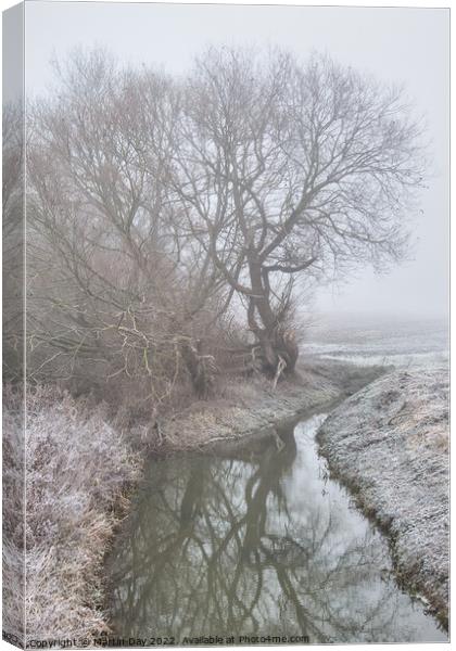 Enchanting Winter Morning Along The River Bain Canvas Print by Martin Day
