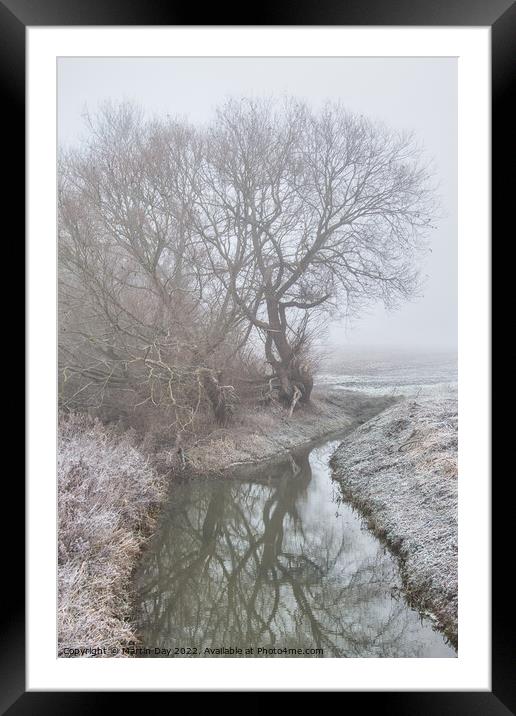 Enchanting Winter Morning Along The River Bain Framed Mounted Print by Martin Day