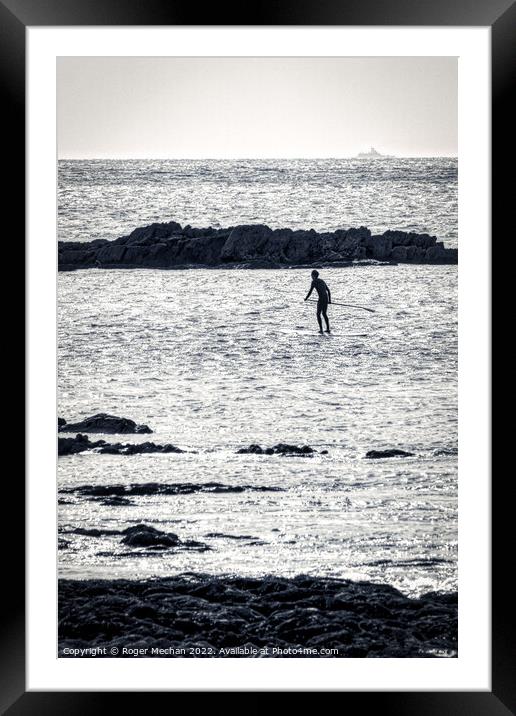 Solitude on a Silver Sea Framed Mounted Print by Roger Mechan