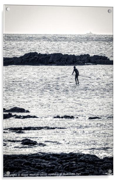 Solitude on a Silver Sea Acrylic by Roger Mechan