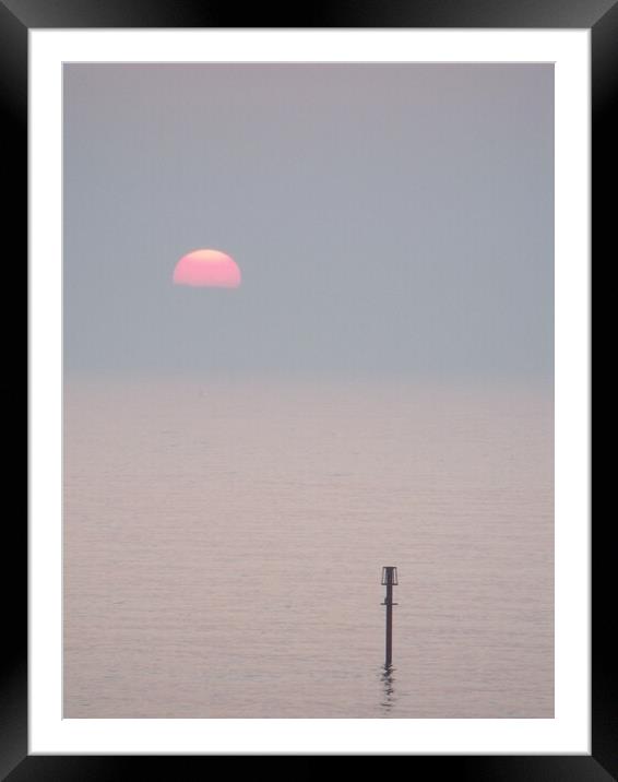 Sunrise at Newbiggin by the Sea Framed Mounted Print by Richard Dixon