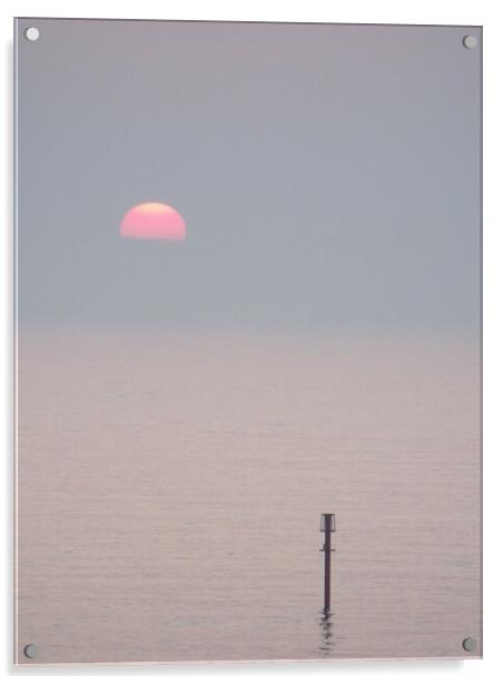 Sunrise at Newbiggin by the Sea Acrylic by Richard Dixon