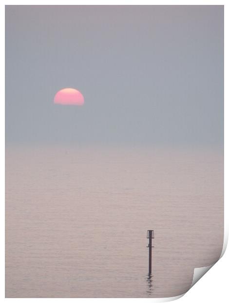Sunrise at Newbiggin by the Sea Print by Richard Dixon