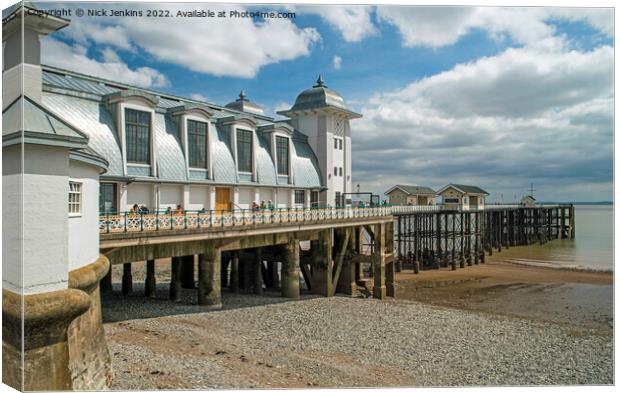 Penarth Pier in the Sun  Canvas Print by Nick Jenkins