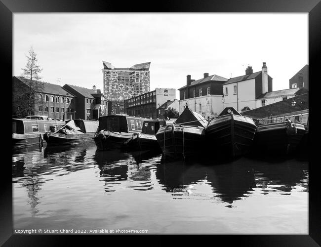 Birmingham Canal Boats Framed Print by Stuart Chard