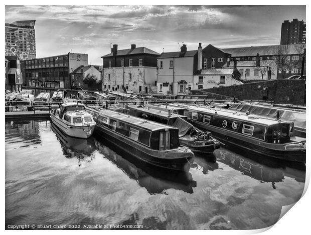 Birmingham Canal Boats Print by Stuart Chard