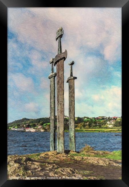 Swords in the Rock Framed Print by Ian Lewis