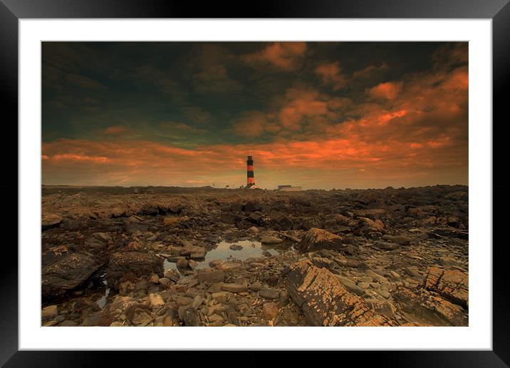 Lighthouse at St John's Point Framed Mounted Print by pauline morris