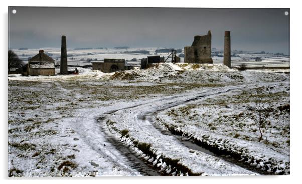 Magpie Mine in Winter Acrylic by Chris Drabble