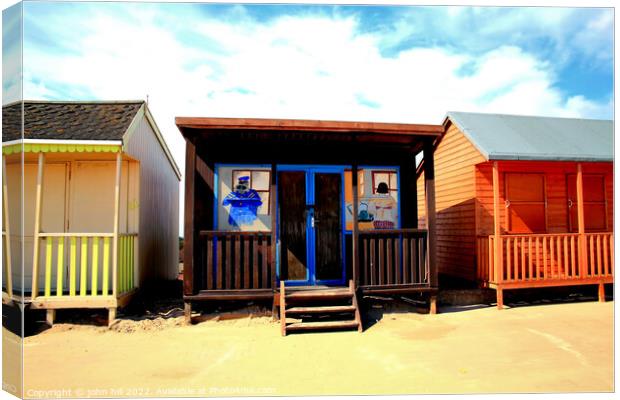 Cheeky beach hut Canvas Print by john hill
