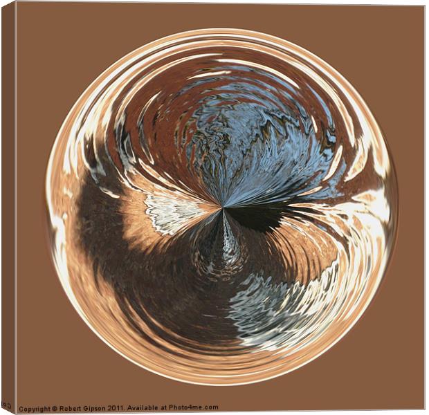 Spherical Glass Paperweight Double Vortex Canvas Print by Robert Gipson