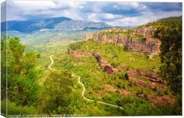 Cliffs and mountains of Prades - Orton glow Edition  Canvas Print by Jordi Carrio