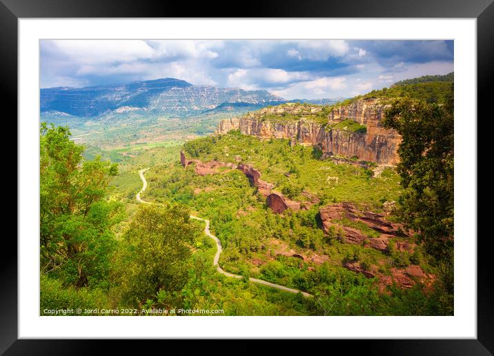 Cliffs and mountains of Prades - Orton glow Edition  Framed Mounted Print by Jordi Carrio