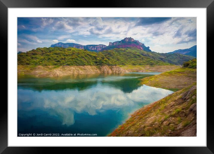 Route through the Siurana reservoir - Picturesque Edition  Framed Mounted Print by Jordi Carrio