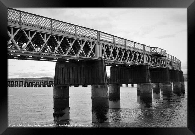 Tay Rail Bridge  Framed Print by Mary M Rodgers