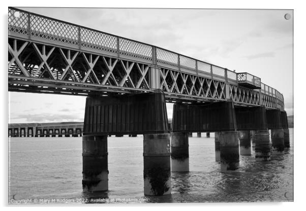 Tay Rail Bridge  Acrylic by Mary M Rodgers