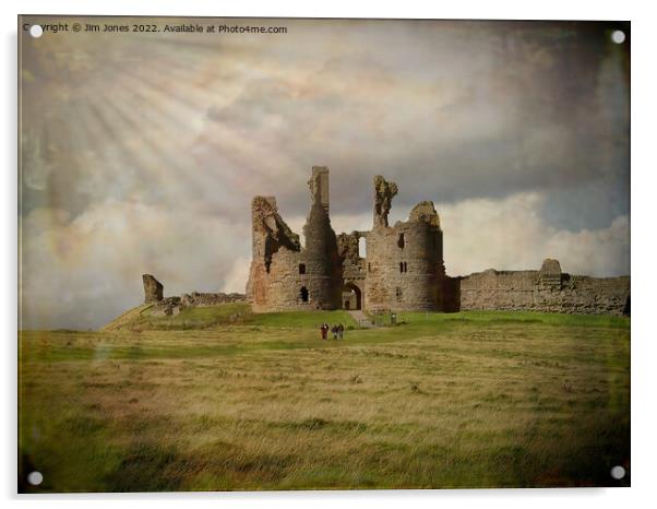 Artistic Dunstanburgh Castle in Northumberland Acrylic by Jim Jones