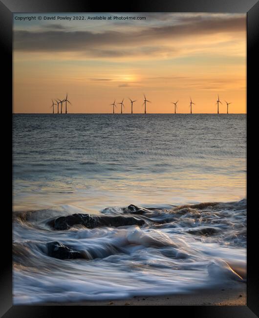 Incoming Tide on Caister Beach Framed Print by David Powley