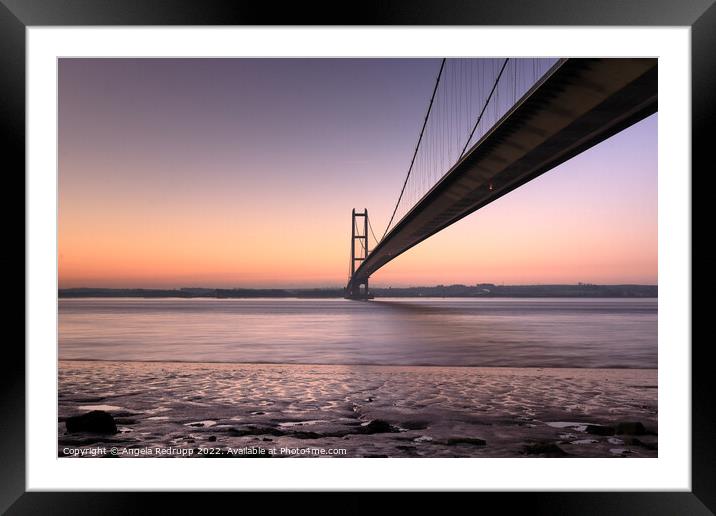 Humber bridge  Framed Mounted Print by Angela Redrupp