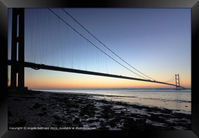 Humber suspension bridge Framed Print by Angela Redrupp