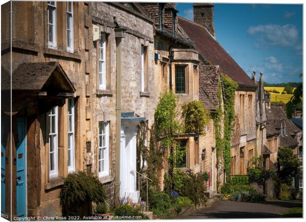 Typical Cotswolds architecure in Burford Canvas Print by Chris Rose