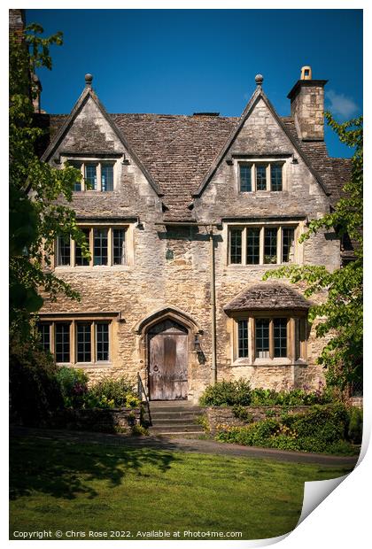 Typical Cotswolds architecture in Burford Print by Chris Rose