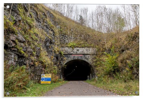 Entrance to Cressbrook Tunnel Acrylic by Jason Wells